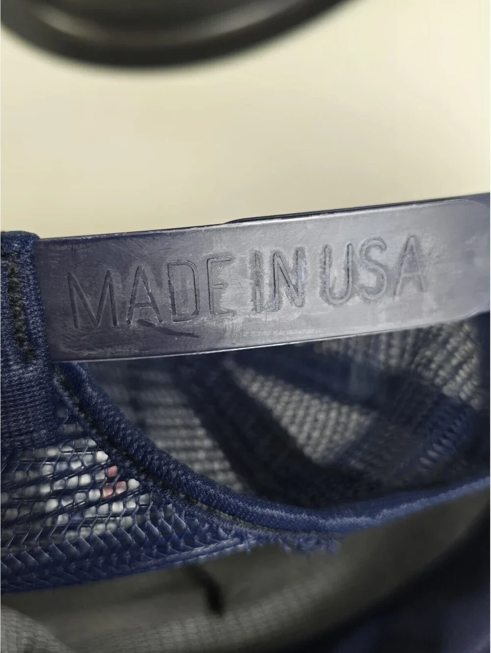 Vintage Free Masons Navy Blue Mesh Trucker Snapback Hat Made In USA NOS